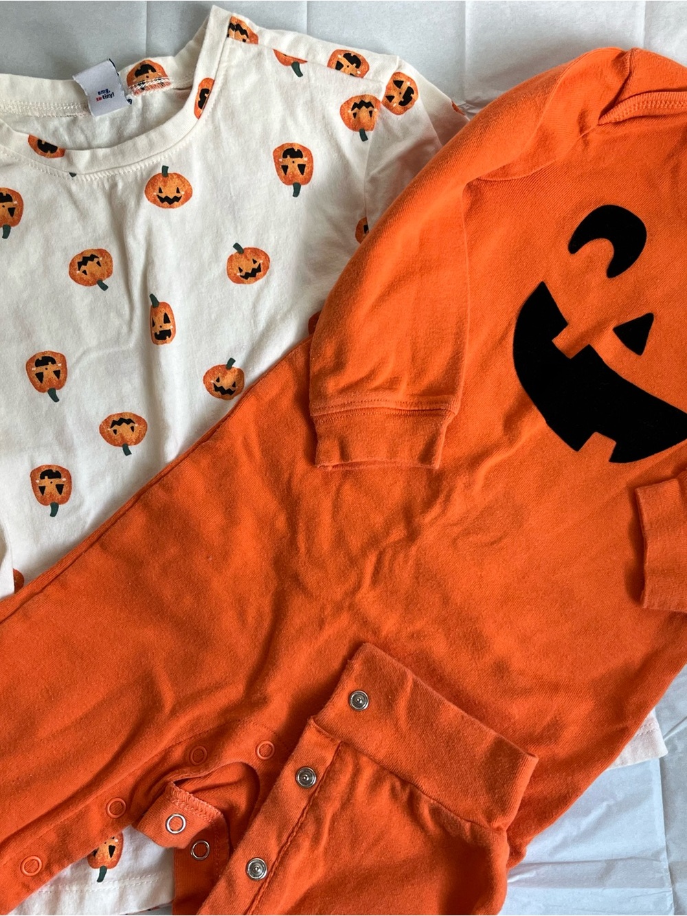 Kids Orange Pumpkin Halloween Set
